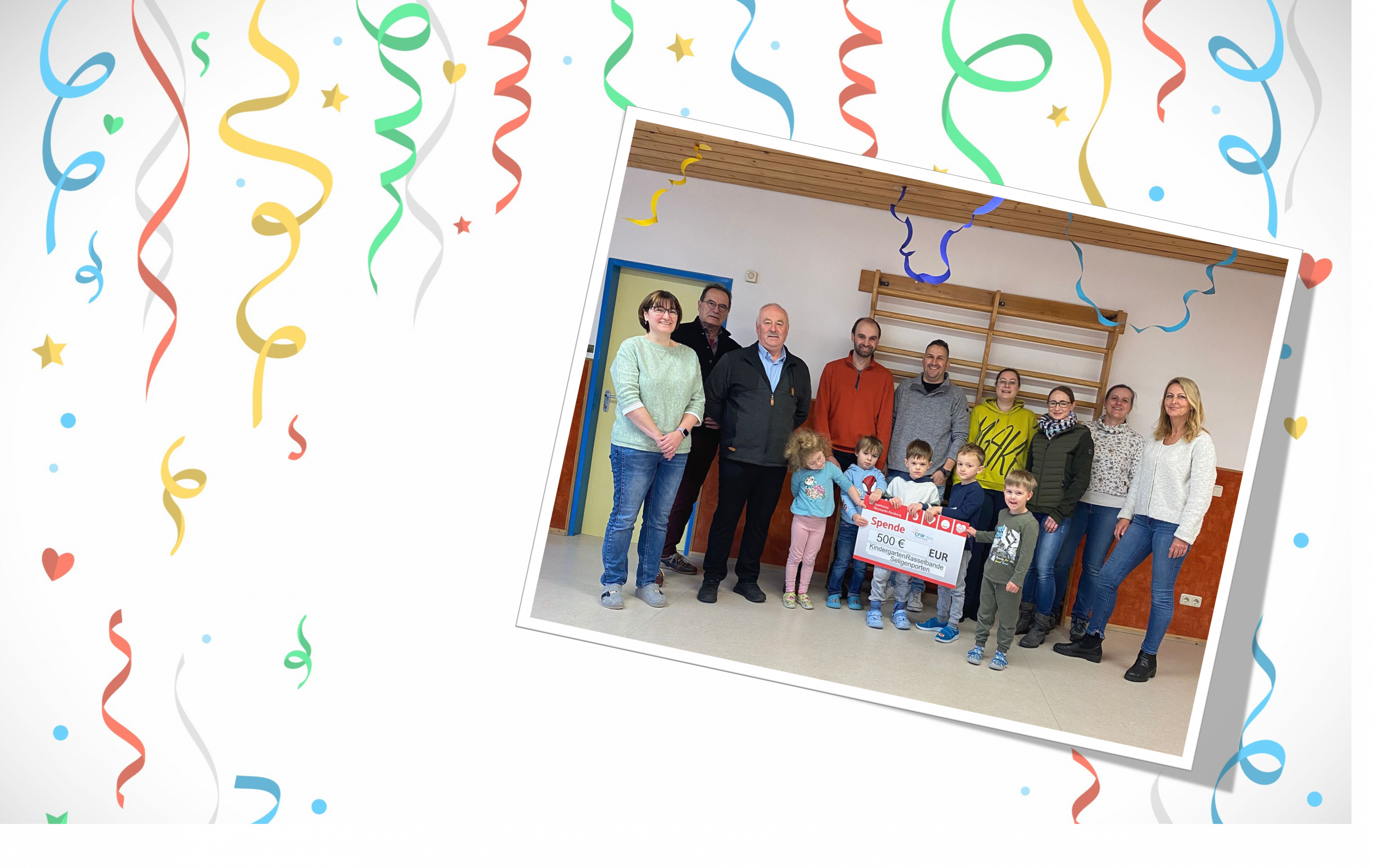 Spendenübergabe Kindergarten Rasselbande